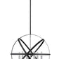 Z-Lite Cavallo 24" 6-Light Hammered Black and Chrome Steel Pendant Light