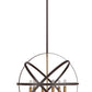 Z-Lite Cavallo 24" 6-Light Hammered Black and Olde Brass Steel Pendant Light