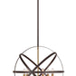 Z-Lite Cavallo 24" 6-Light Hammered Black and Olde Brass Steel Pendant Light