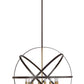 Z-Lite Cavallo 30" 8-Light Hammered Black and Olde Brass Steel Pendant Light