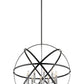 Z-Lite Cavallo 36" 10-Light Hammered Black and Chrome Steel Pendant Light