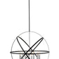Z-Lite Cavallo 36" 10-Light Hammered Black and Chrome Steel Pendant Light