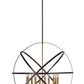 Z-Lite Cavallo 36" 10-Light Hammered Black and Olde Brass Steel Pendant Light