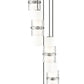 Z-Lite Cayden 12" 5-Light Brushed Nickel and Clear With Etched Opal Glass Shade Chandelier