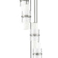 Z-Lite Cayden 12" 5-Light Brushed Nickel and Clear With Etched Opal Glass Shade Chandelier