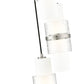 Z-Lite Cayden 12" 5-Light Brushed Nickel and Clear With Etched Opal Glass Shade Chandelier