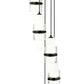 Z-Lite Cayden 12" 5-Light Matte Black and Clear With Etched Opal Glass Shade Chandelier