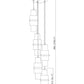 Z-Lite Cayden 12" 5-Light Matte Black and Clear With Etched Opal Glass Shade Chandelier