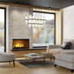Z-Lite Cayden 18" 17-Light Matte Black and Clear With Etched Opal Glass Shade Linear Chandelier