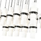 Z-Lite Cayden 18" 17-Light Matte Black and Clear With Etched Opal Glass Shade Linear Chandelier
