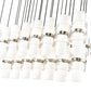 Z-Lite Cayden 18" 23-Light Brushed Nickel and Clear With Etched Opal Glass Shade Linear Chandelier