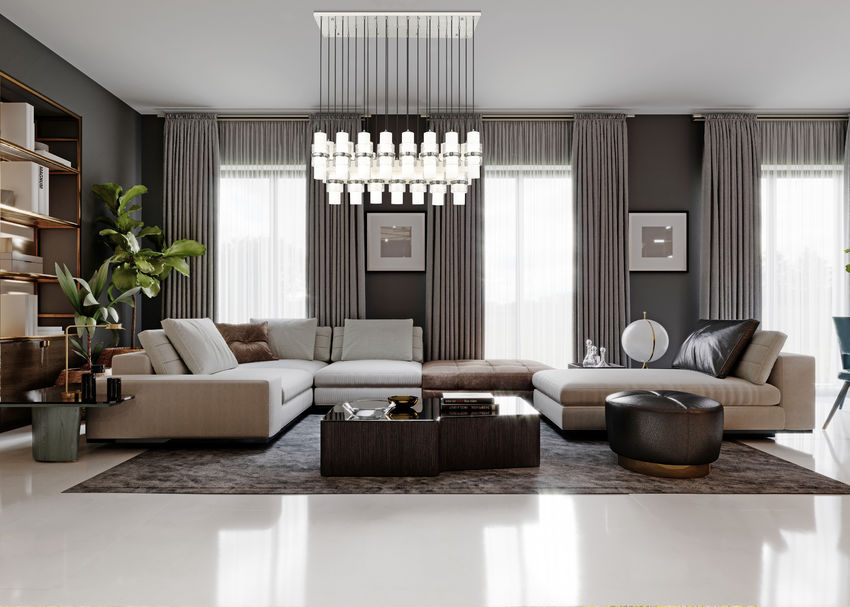 Z-Lite Cayden 18" 23-Light Brushed Nickel and Clear With Etched Opal Glass Shade Linear Chandelier
