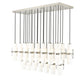 Z-Lite Cayden 18" 23-Light Brushed Nickel and Clear With Etched Opal Glass Shade Linear Chandelier