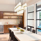 Z-Lite Cayden 18" 23-Light Modern Gold and Clear With Etched Opal Glass Shade Linear Chandelier