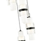 Z-Lite Cayden 18" 7-Light Matte Black and Clear With Etched Opal Glass Shade Chandelier