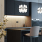 Z-Lite Cayden 18" 7-Light Matte Black and Clear With Etched Opal Glass Shade Chandelier
