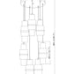 Z-Lite Cayden 18" 7-Light Matte Black and Clear With Etched Opal Glass Shade Chandelier