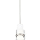 Z-Lite Cayden 1946P-ROD 7" 1-Light Brushed Nickel and Clear With Etched Opal Glass Shade Pendant Light