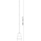 Z-Lite Cayden 1946P-ROD 7" 1-Light Brushed Nickel and Clear With Etched Opal Glass Shade Pendant Light