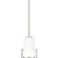 Z-Lite Cayden 1946P-ROD 7" 1-Light Brushed Nickel and Clear With Etched Opal Glass Shade Pendant Light