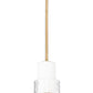 Z-Lite Cayden 1946P-ROD 7" 1-Light Modern Gold and Clear With Etched Opal Glass Shade Pendant Light