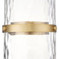 Z-Lite Cayden 1946P-ROD 7" 1-Light Modern Gold and Clear With Etched Opal Glass Shade Pendant Light