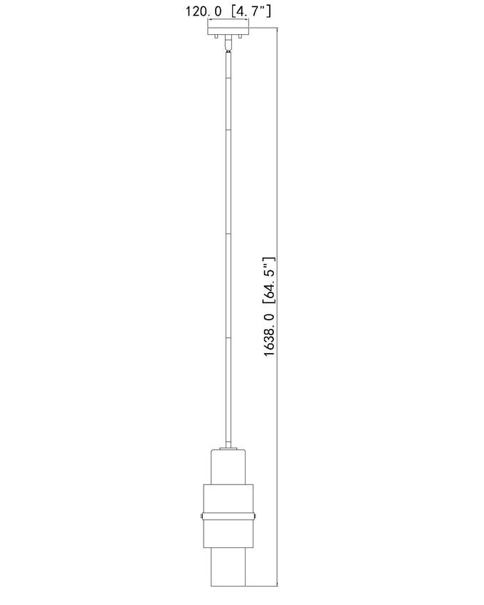 Z-Lite Cayden 1946P-ROD 7" 1-Light Modern Gold and Clear With Etched Opal Glass Shade Pendant Light