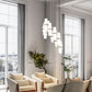 Z-Lite Cayden 24" 11-Light Brushed Nickel and Clear With Etched Opal Glass Shade Chandelier