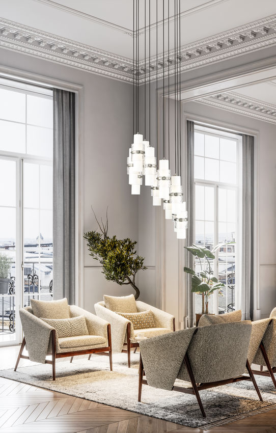 Z-Lite Cayden 24" 11-Light Brushed Nickel and Clear With Etched Opal Glass Shade Chandelier