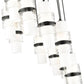 Z-Lite Cayden 24" 11-Light Matte Black and Clear With Etched Opal Glass Shade Chandelier