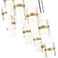 Z-Lite Cayden 24" 11-Light Modern Gold and Clear With Etched Opal Glass Shade Chandelier