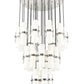 Z-Lite Cayden 36" 27-Light Brushed Nickel and Clear With Etched Opal Glass Shade Chandelier