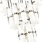 Z-Lite Cayden 36" 27-Light Brushed Nickel and Clear With Etched Opal Glass Shade Chandelier