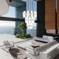 Z-Lite Cayden 36" 27-Light Brushed Nickel and Clear With Etched Opal Glass Shade Chandelier