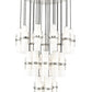Z-Lite Cayden 36" 27-Light Brushed Nickel and Clear With Etched Opal Glass Shade Chandelier