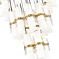 Z-Lite Cayden 36" 27-Light Modern Gold and Clear With Etched Opal Glass Shade Chandelier