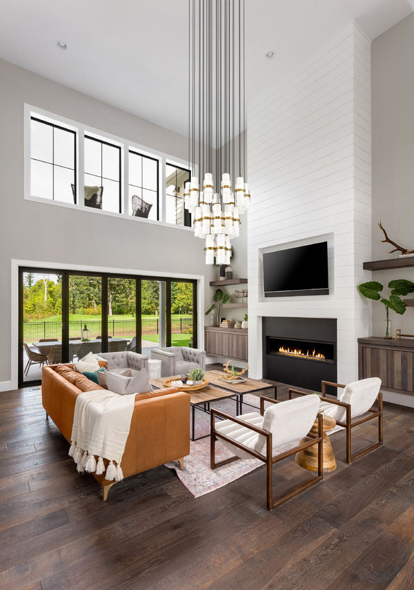 Z-Lite Cayden 36" 27-Light Modern Gold and Clear With Etched Opal Glass Shade Chandelier