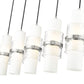 Z-Lite Cayden 5" 5-Light Brushed Nickel and Clear With Etched Opal Glass Shade Linear Chandelier