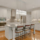 Z-Lite Cayden 5" 7-Light Brushed Nickel and Clear With Etched Opal Glass Shade Linear Chandelier