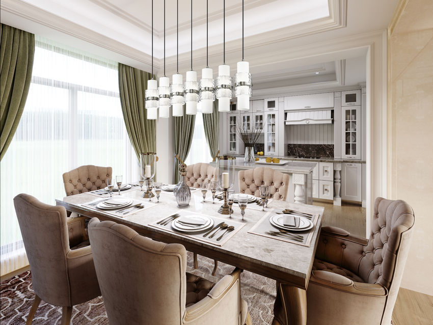Z-Lite Cayden 5" 7-Light Brushed Nickel and Clear With Etched Opal Glass Shade Linear Chandelier
