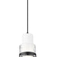 Z-Lite Cayden 7" 1-Light Matte Black and Clear With Etched Opal Glass Shade Pendant Light