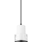 Z-Lite Cayden 7" 1-Light Matte Black and Clear With Etched Opal Glass Shade Pendant Light