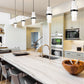 Z-Lite Cayden 7" 1-Light Matte Black and Clear With Etched Opal Glass Shade Pendant Light