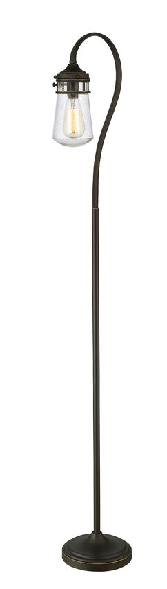 Z-Lite Celeste 59" Olde Bronze Floor Lamp With Clear Seedy Glass Shade