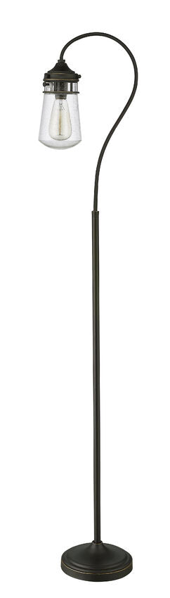 Z-Lite Celeste 59" Olde Bronze Floor Lamp With Clear Seedy Glass Shade