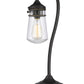 Z-Lite Celeste 6" 1-Light Olde Bronze Table Lamp With Clear Seedy Glass Shade