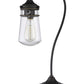 Z-Lite Celeste 6" 1-Light Olde Bronze Table Lamp With Clear Seedy Glass Shade