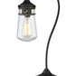 Z-Lite Celeste 6" 1-Light Olde Bronze Table Lamp With Clear Seedy Glass Shade