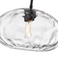 Z-Lite Chloe 1-Light Matte Black Steel Clear Glass Shade Pendant Light