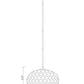 Z-Lite Chloe 1-Light Matte Black Steel Clear Glass Shade Pendant Light